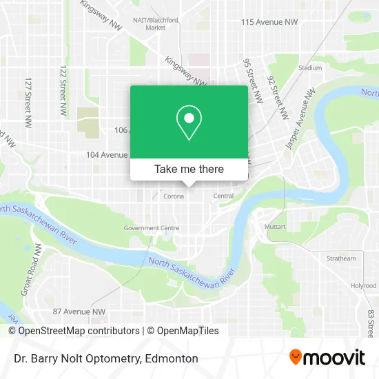 Dr. Barry Nolt Optometry map