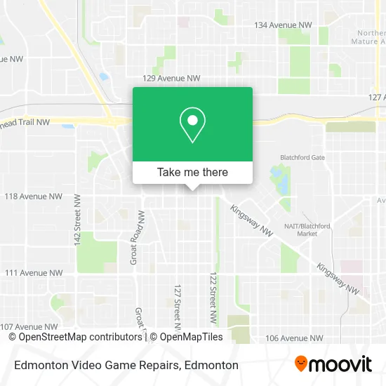 Edmonton Video Game Repairs map