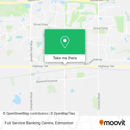Full Service Banking Centre map