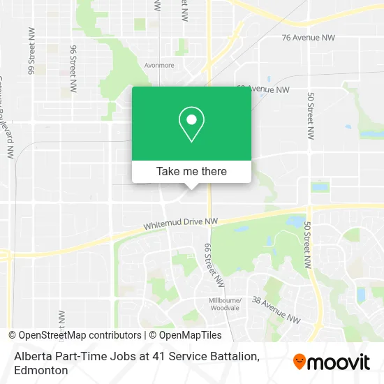 Alberta Part-Time Jobs at 41 Service Battalion map