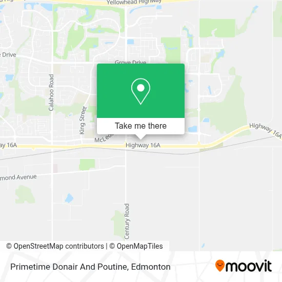 Primetime Donair And Poutine map