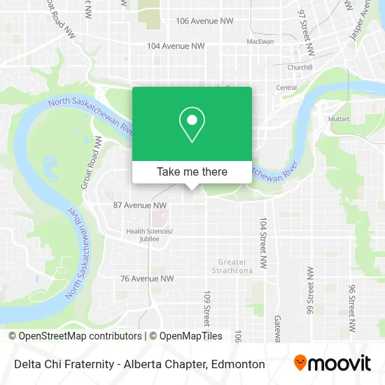 Delta Chi Fraternity - Alberta Chapter map