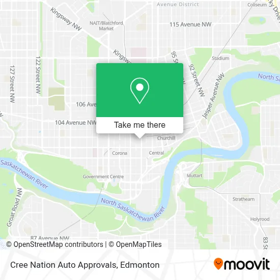 Cree Nation Auto Approvals map