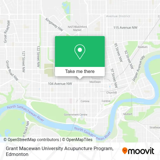 Grant Macewan University Acupuncture Program map