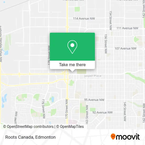 Roots Canada map