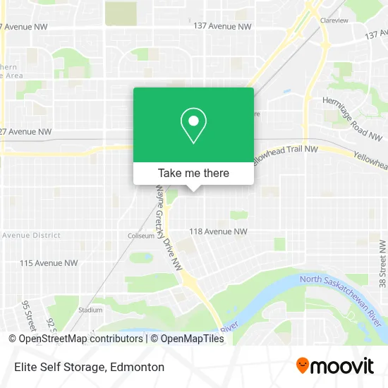 Elite Self Storage map