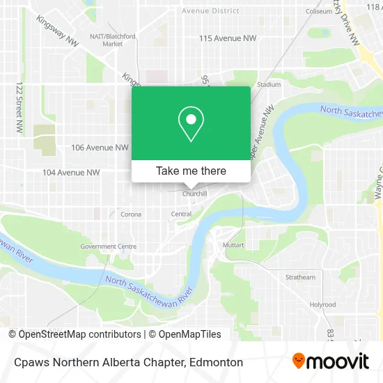 Cpaws Northern Alberta Chapter map
