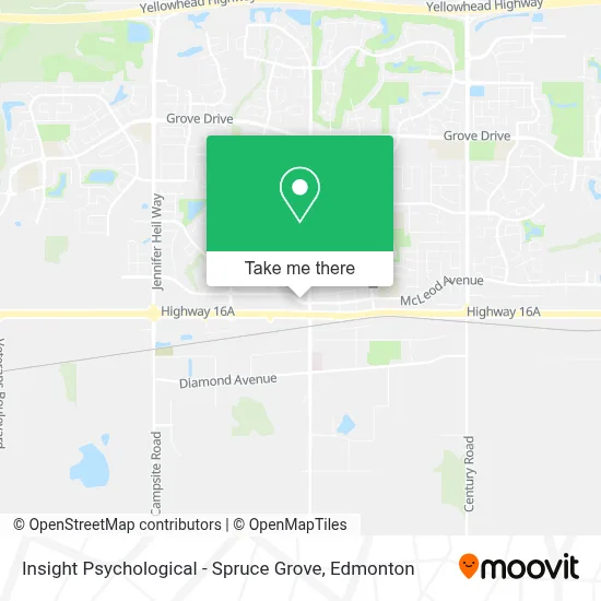 Insight Psychological - Spruce Grove map