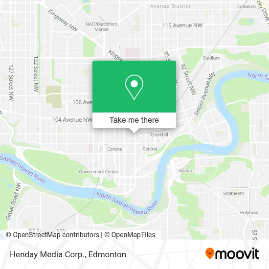 Henday Media Corp. map