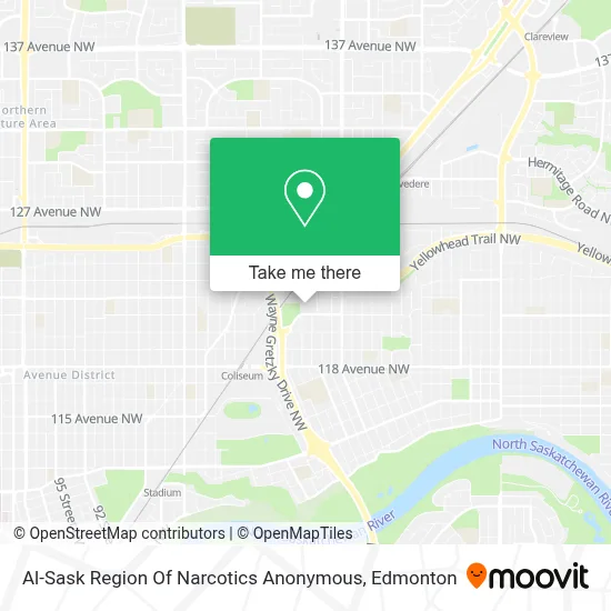 Al-Sask Region Of Narcotics Anonymous map