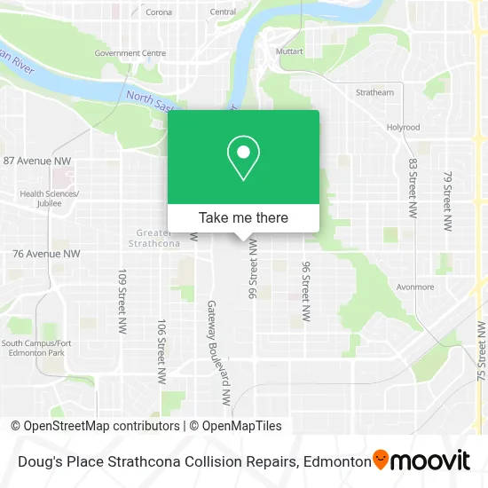 Doug's Place Strathcona Collision Repairs map