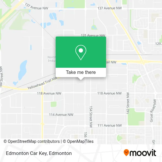 Edmonton Car Key map