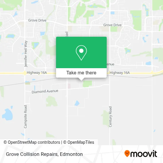 Grove Collision Repairs map