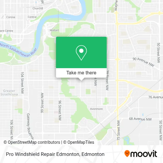 Pro Windshield Repair Edmonton map