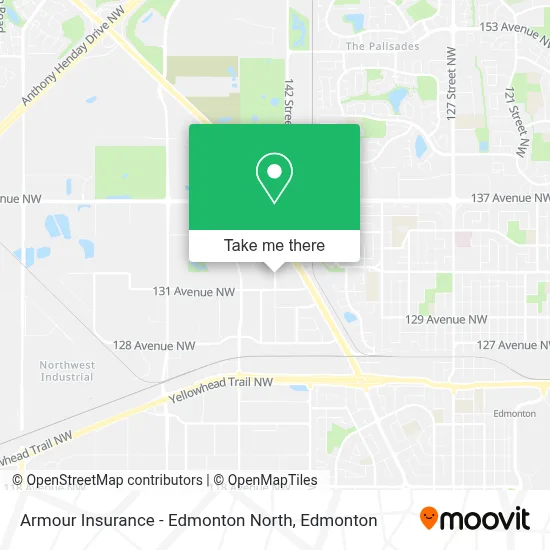 Armour Insurance - Edmonton North map