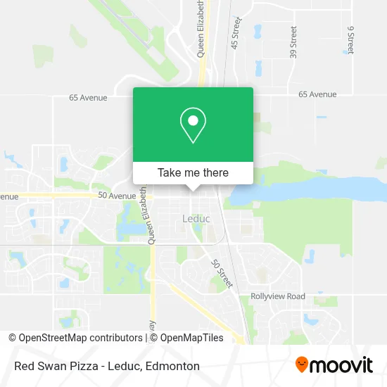 Red Swan Pizza - Leduc map