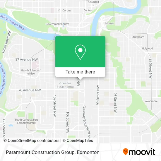 Paramount Construction Group map