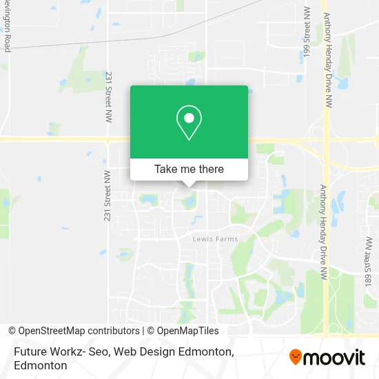 Future Workz- Seo, Web Design Edmonton map