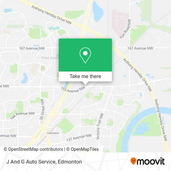 J And G Auto Service map