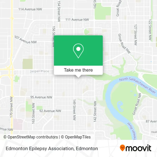 Edmonton Epilepsy Association map