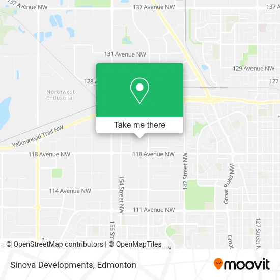 Sinova Developments map