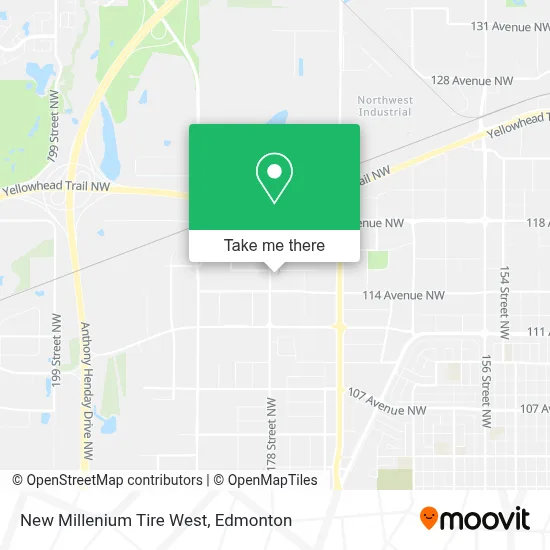 New Millenium Tire West map
