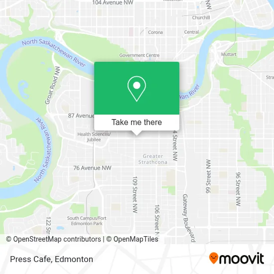 Press Cafe map