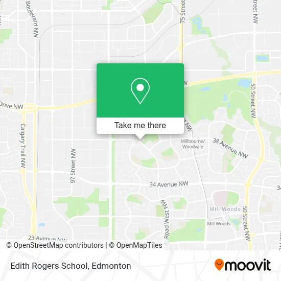 Edith Rogers School map