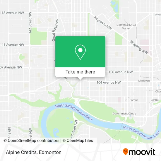 Alpine Credits map
