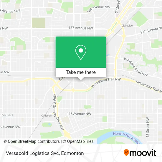 Versacold Logistics Svc map