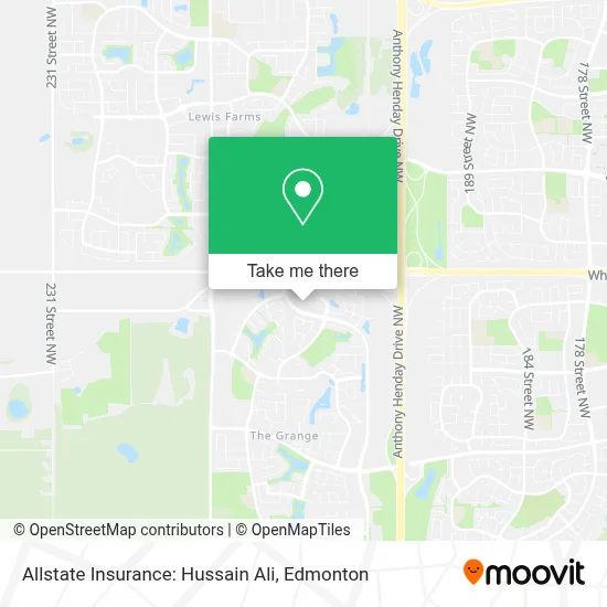 Allstate Insurance: Hussain Ali map