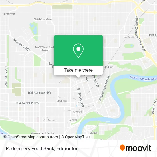 Redeemers Food Bank map