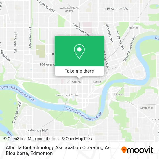 Alberta Biotechnology Association Operating As Bioalberta map