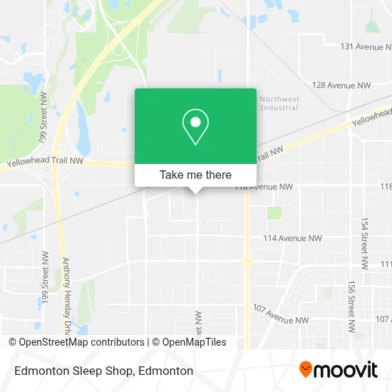 Edmonton Sleep Shop map