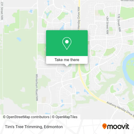 Tim's Tree Trimming map