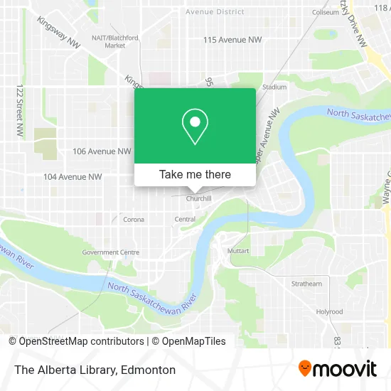 The Alberta Library map