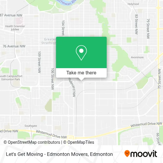 Let's Get Moving - Edmonton Movers map