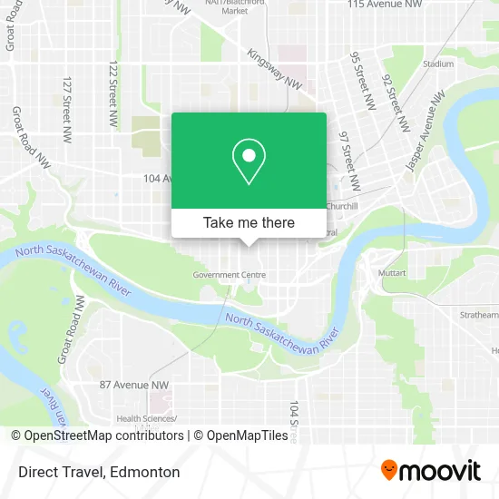 Direct Travel map