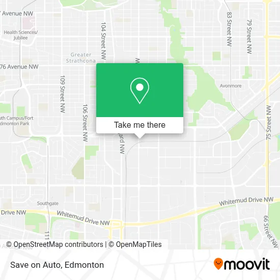Save on Auto map