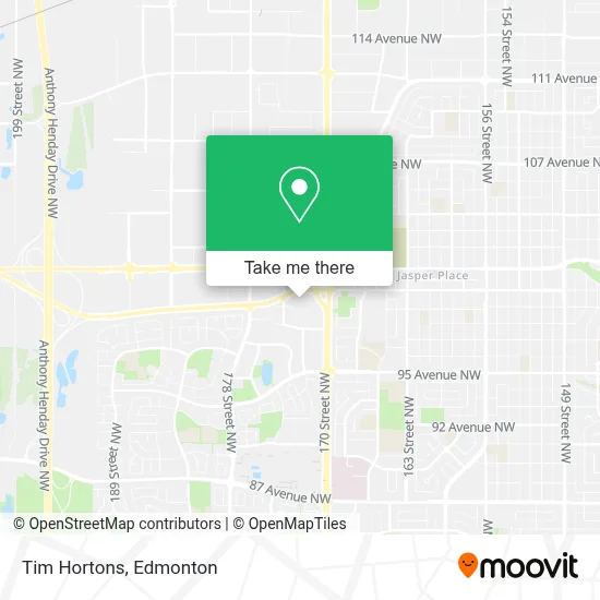 Tim Hortons map