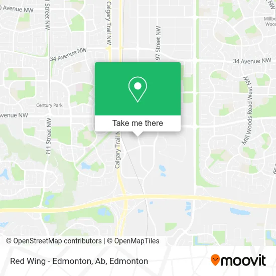 Red Wing - Edmonton, Ab map