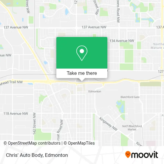 Chris' Auto Body map