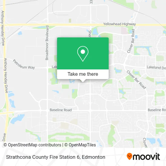 Strathcona County Fire Station 6 map