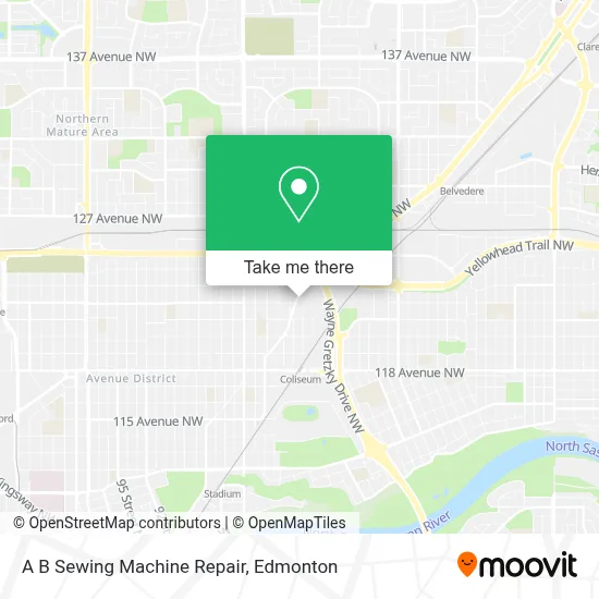 A B Sewing Machine Repair map