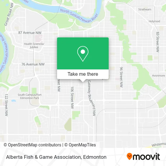 Alberta Fish & Game Association map