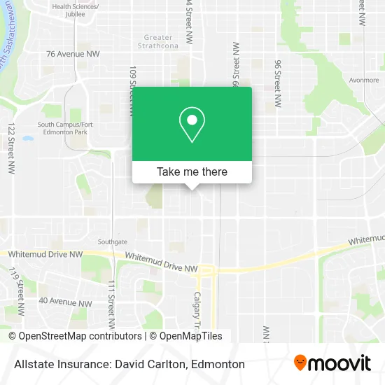 Allstate Insurance: David Carlton map