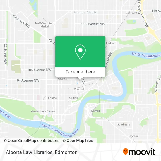 Alberta Law Libraries map