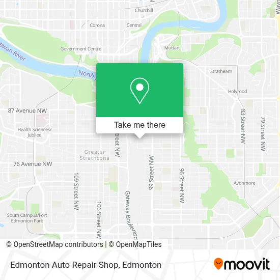Edmonton Auto Repair Shop map