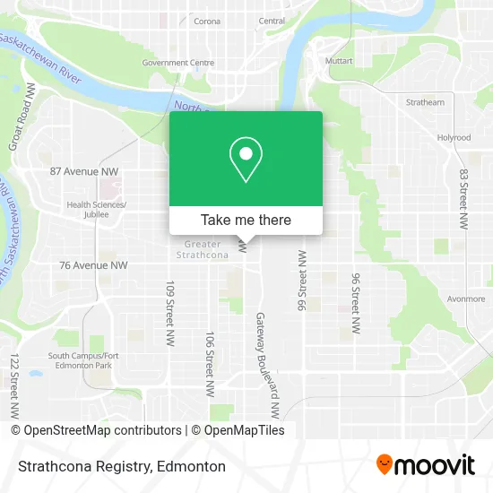 Strathcona Registry map
