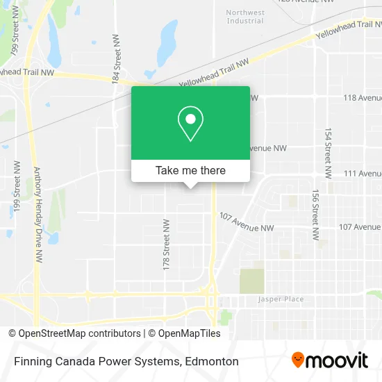 Finning Canada Power Systems map
